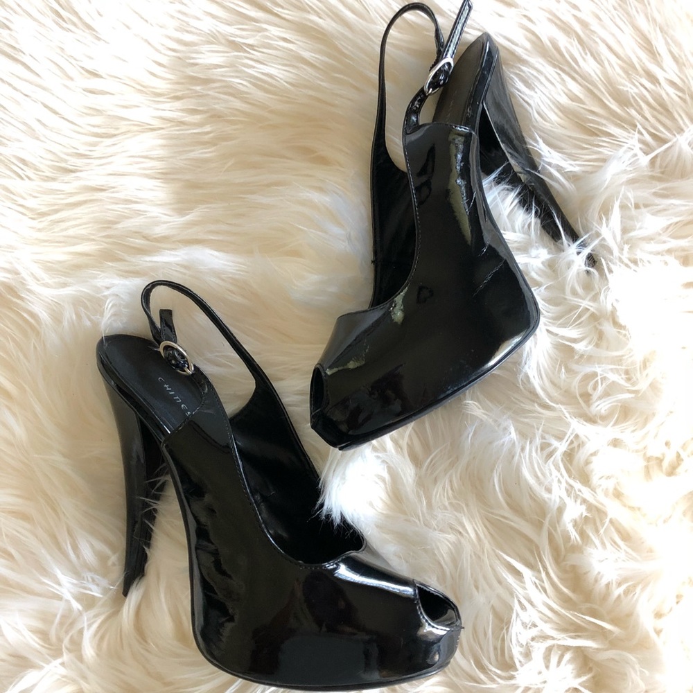 Chinese Laundry Platform Peep-Toe Sling-backs